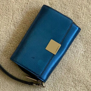 Lodis Iridescence  wristlet with zipper